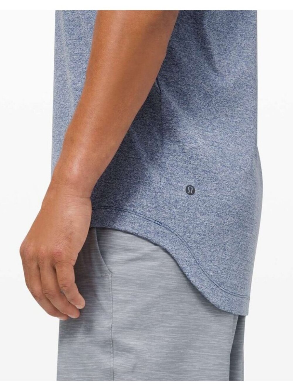 Lulelemon Men's Drysense Short Sleeve Shirt In Heathered Regatta Blue - Picture 3 of 8
